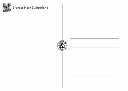 Stanserhorn – Postcard with Peel-Off Luggage Sticker