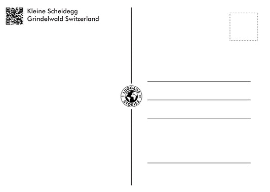 Kleine Scheidegg – Postcard with Peel-Off Luggage Sticker