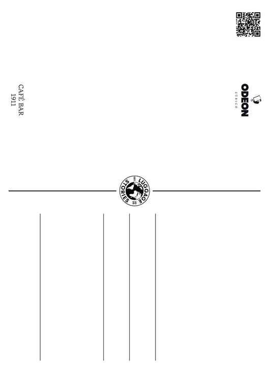 Odeon Grand Caffè Zurich – Postcard with Peel-Off Luggage Sticker