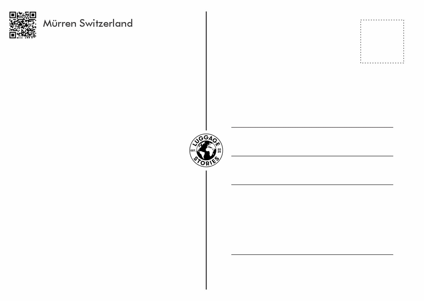 Mürren – Postcard with Peel-Off Luggage Sticker