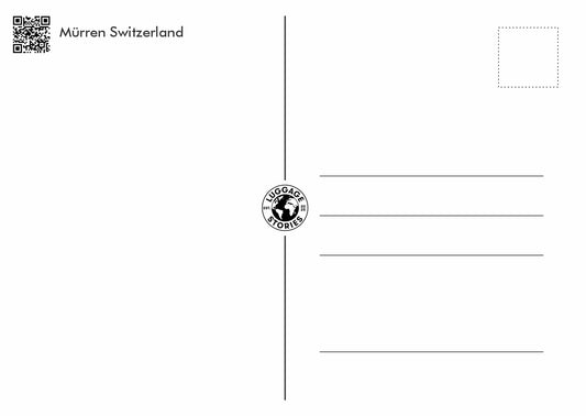 Mürren – Postcard with Peel-Off Luggage Sticker