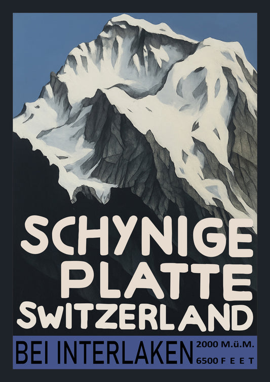 Schynige Platte – Postcard with Peel-Off Luggage Sticker