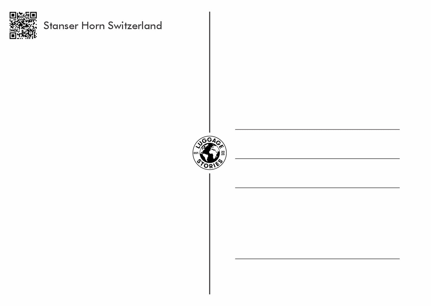 Stanserhorn – Postcard with Peel-Off Luggage Sticker