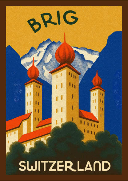 Brig – Postcard with Peel-Off Luggage Sticker