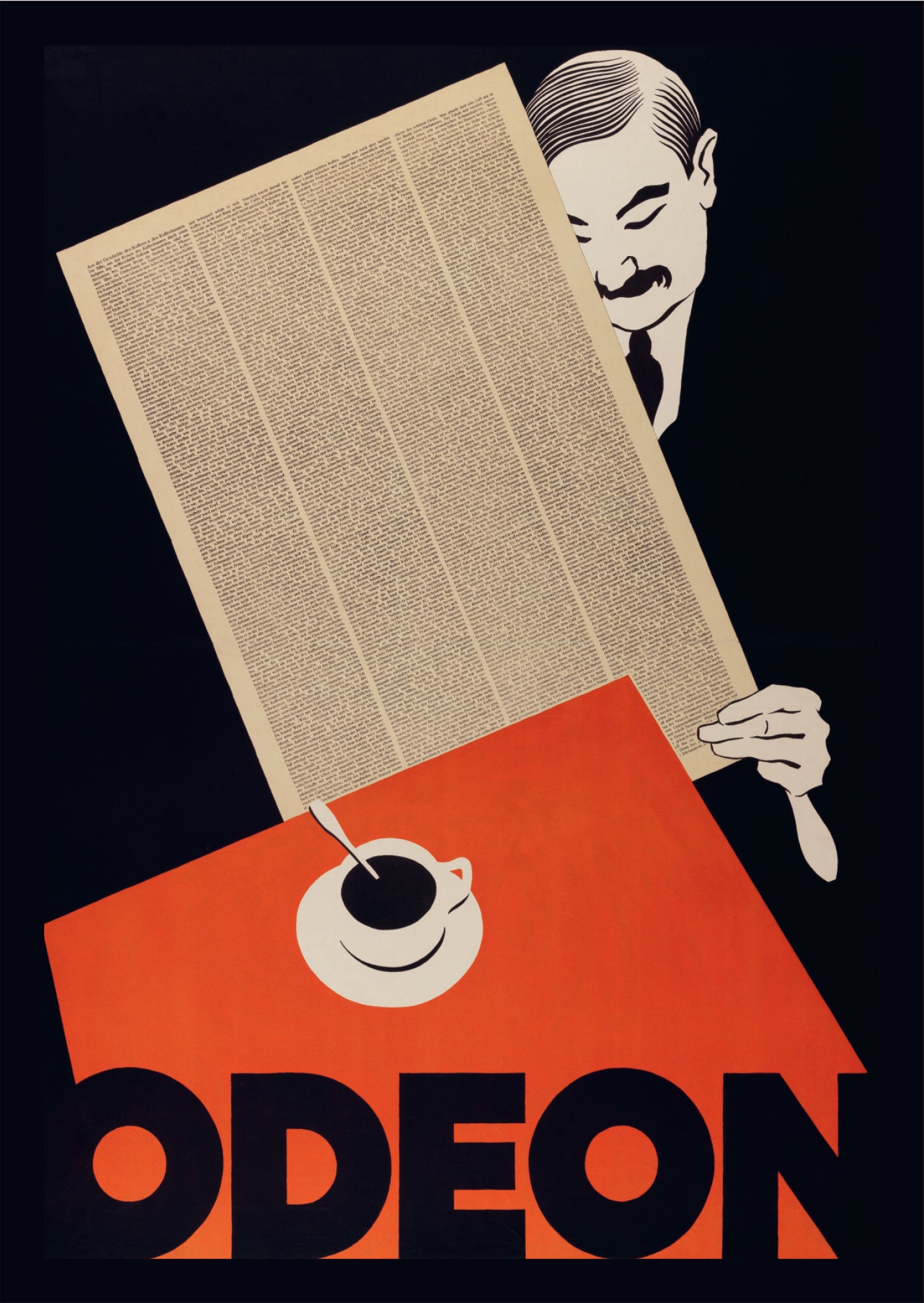 Odeon Grand Caffè Zurich – Postcard with Peel-Off Luggage Sticker