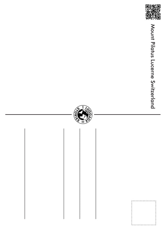 Mount Pilatus – Postcard with Peel-Off Luggage Sticker