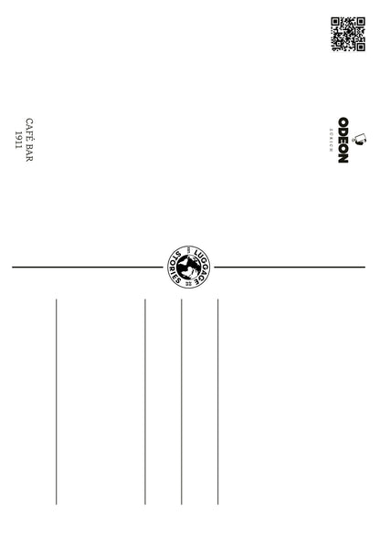 Odeon Grand Caffè Bellevue – Postcard with Peel-Off Luggage Sticker