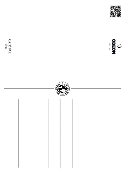 Odeon Grand Caffè Zurich – Postcard with Peel-Off Luggage Sticker